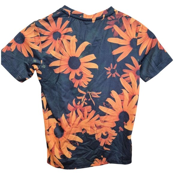 Hype. Black & Orange Floral T-Shirt 7-8Y Graphic Tee For Kids - Picture 5 of 6